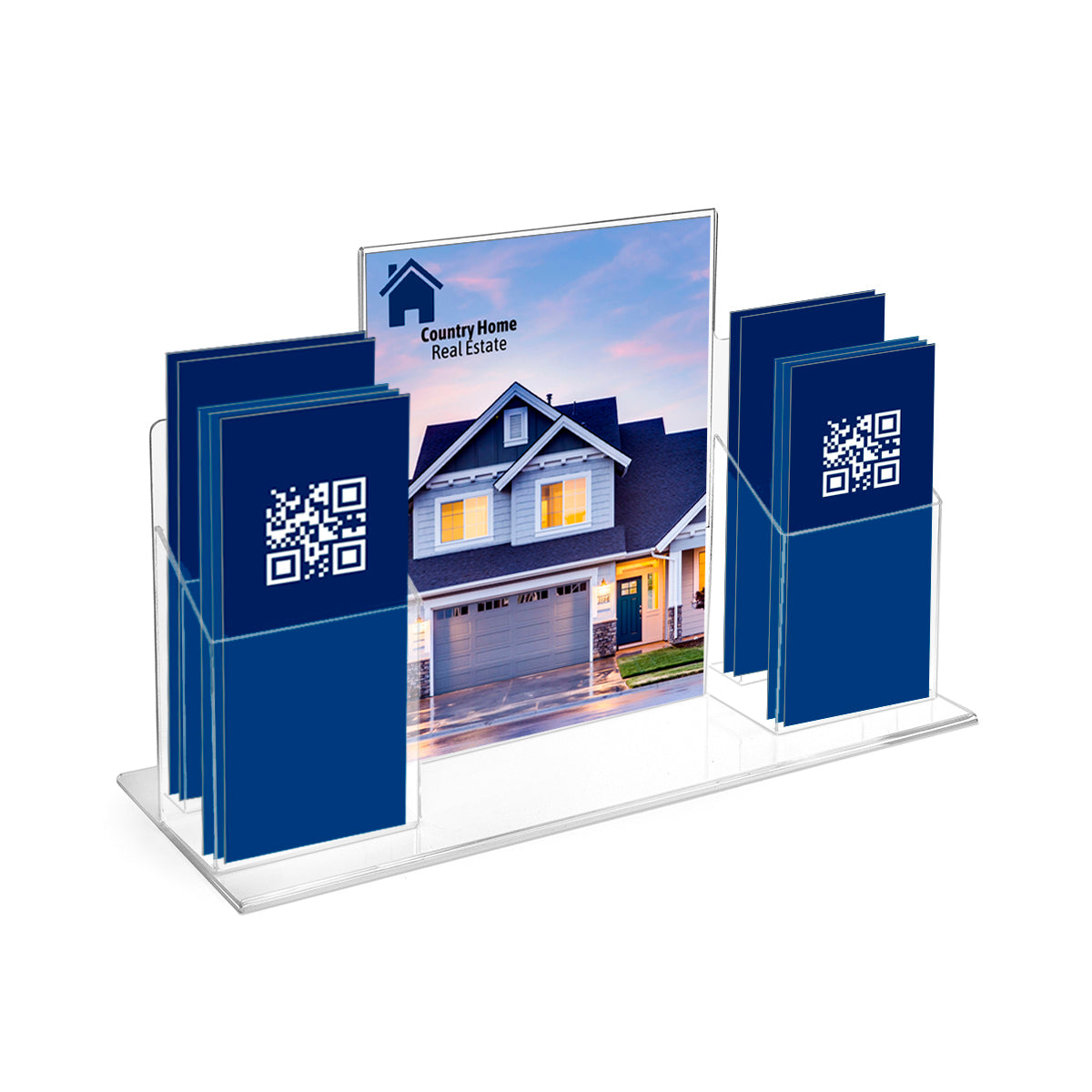 Multi-pocket acrylic pop sign holder