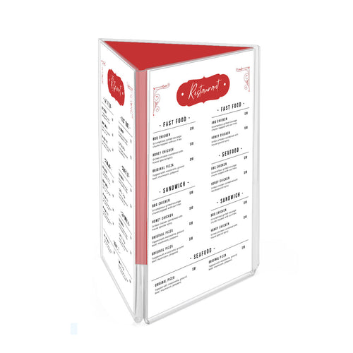 Three-Sided Sign Menu Holder