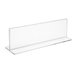 Clear acrylic nameplate on a white background