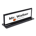 Double Sided Office Desk Nameplate Holders w/ Colored Border
