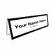 Table tent nameplate holder with black border