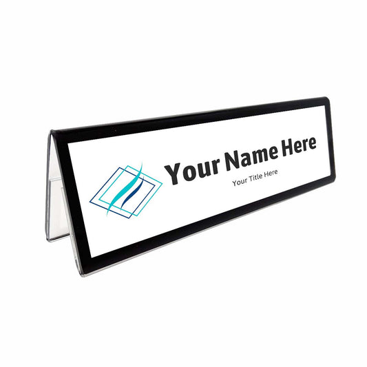 Table Tent Nameplate Holder with Black Border