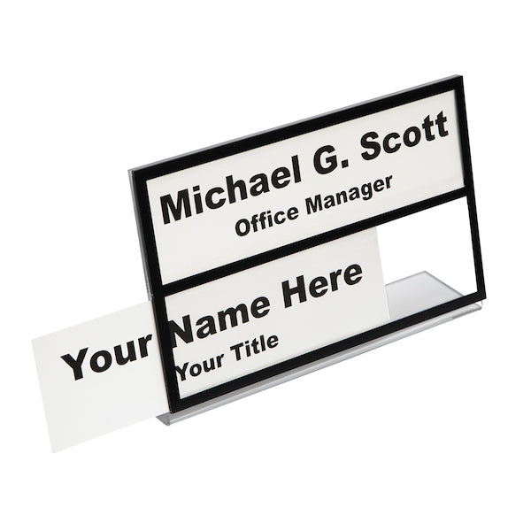 Multi-Tier Office Desk Name Plate Holders - 2-Tier