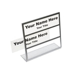 Multi-Tier Desk Name Plate Holders - 3-Tier silver