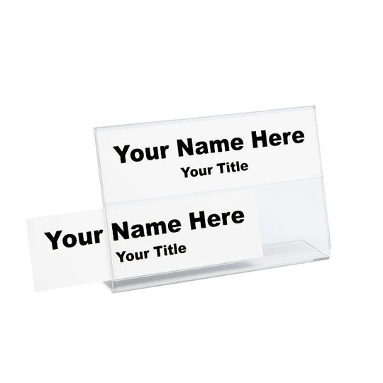 Multi-Tier Office Desk Name Plate Holders - 2-Tier