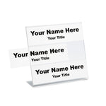 Multi-Tier Office Desk Nameplate Holder - 3 Slots