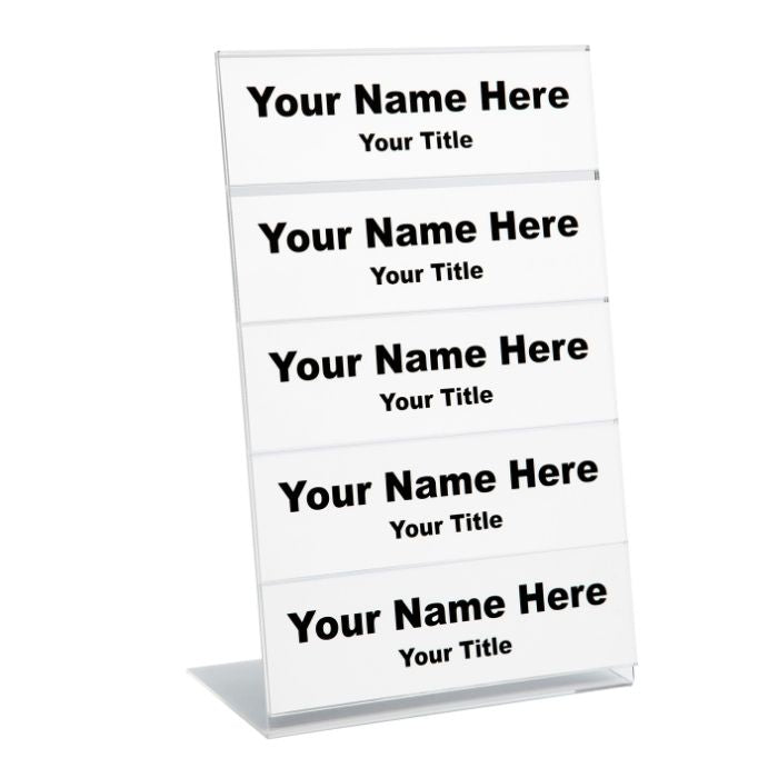 Multi-Tier Desk Name Plate Holders - 5-Tier