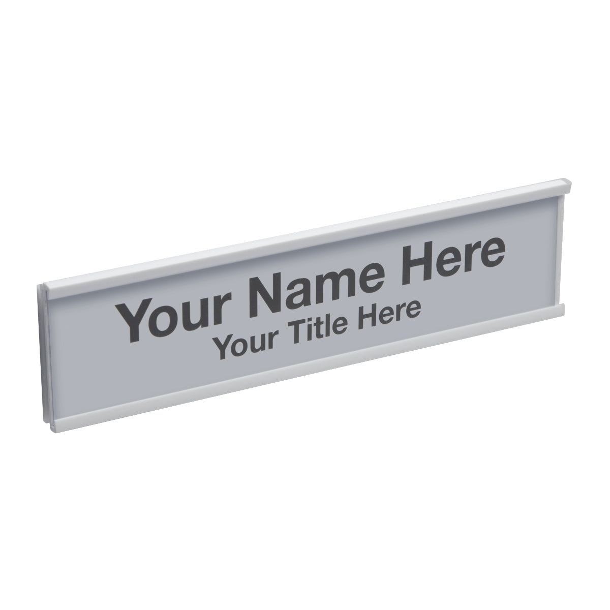 C-Channel Sign Holder - Wall-Mount - Single Slot - White - 6 inch x 2 inch - White finish
