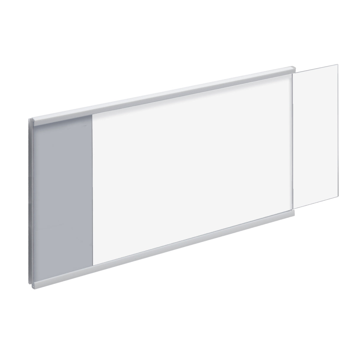 c-channel-sign-holder-single-slot-white - 6 inch x 4 inch - White finish