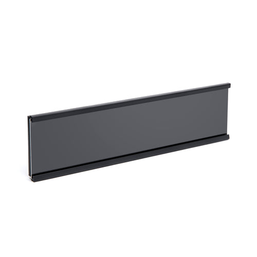 C-Channel Nameplate Holder - Black - 10" x 2"