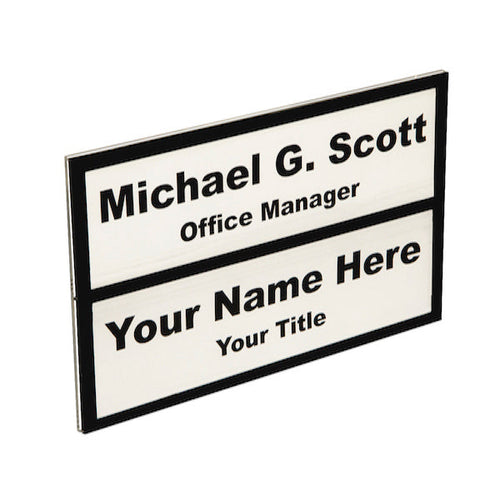 Acrylic Wall Mount Nameplate Holders – 2-Slot