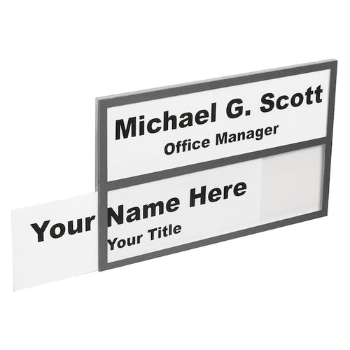 Acrylic Wall Mount Nameplate Holders – 2-Slot