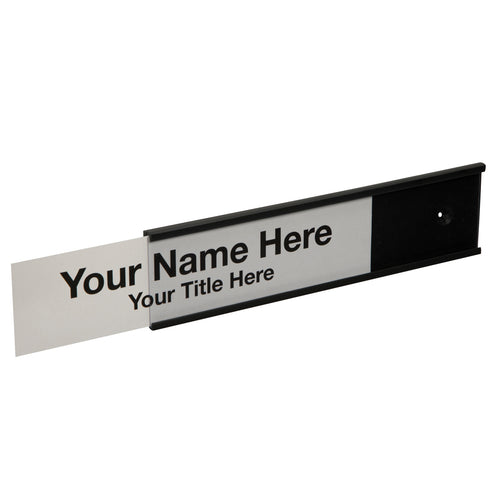 C-Channel Nameplate Holder - Black - 10" x 2"