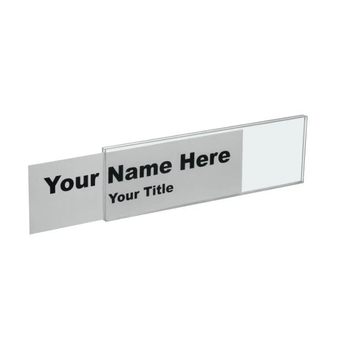 Acrylic Wall Name Plate Sign Holder - 10" x 2"