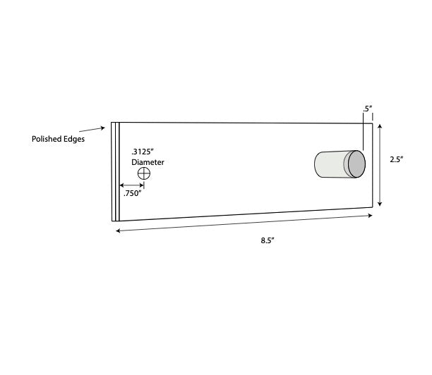 Wall Nameplate Holder with Standoffs