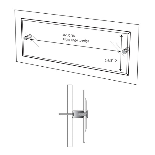 Bordered Wall Nameplate Holders with Standoffs