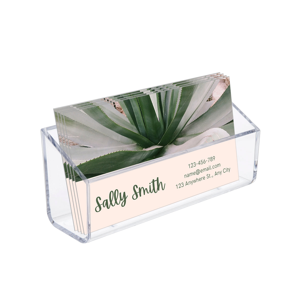Attachable business card holder