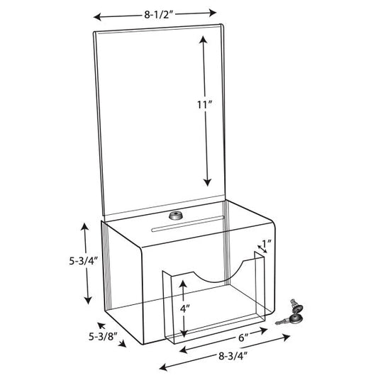 PBS08H Line Drawing with Specs