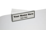 Glass Wall Cubicle Name Plate Holders - Double-Sided