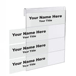 Multi-Tier Nameplate Holders for Glass/Thin Partitions – 4-Slot