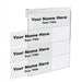 Multi-Tier Nameplate Holders for Glass/Thin Partitions - 4-Slot - 8-1/2 inch x 2-1/2 inch - 1/4"