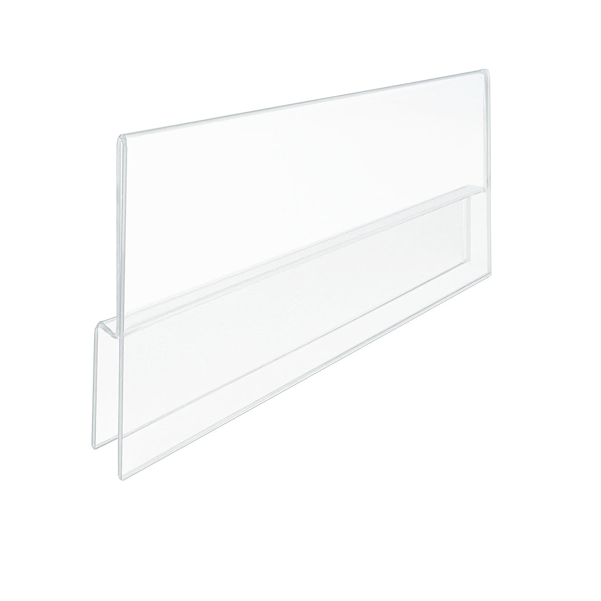 Elevated Glass Partition Nameplate Holder - Double-Sided