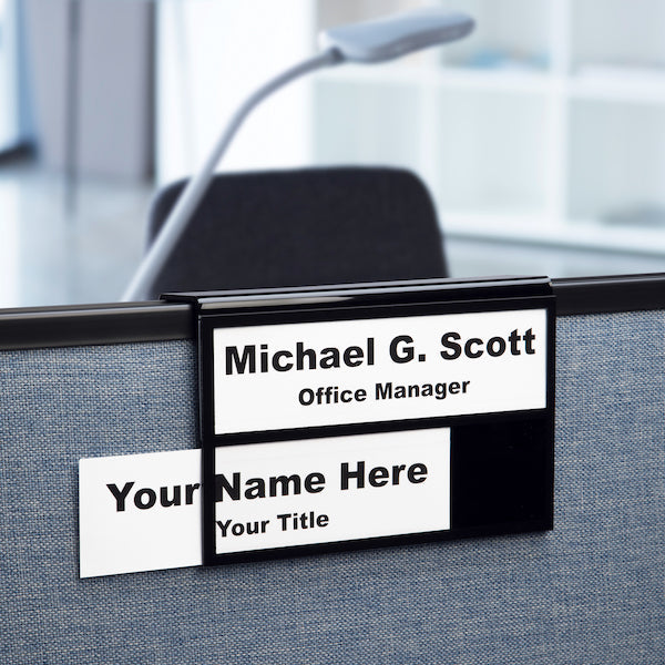 Cubicle Name Plate Holders - 2-Tier