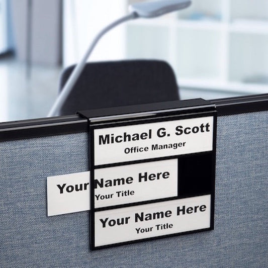 Multi-Tier Cubicle Name Plate Holders - 3-Tier