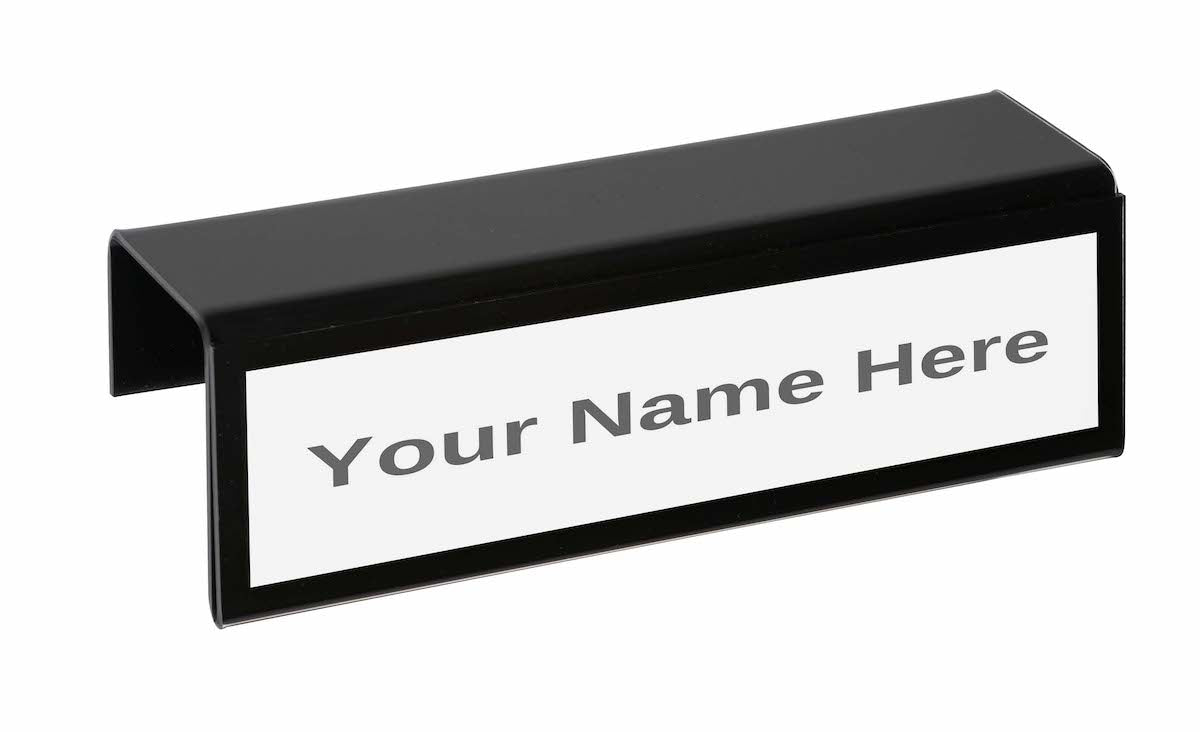 Cubicle Name Plate Holder with insert shown