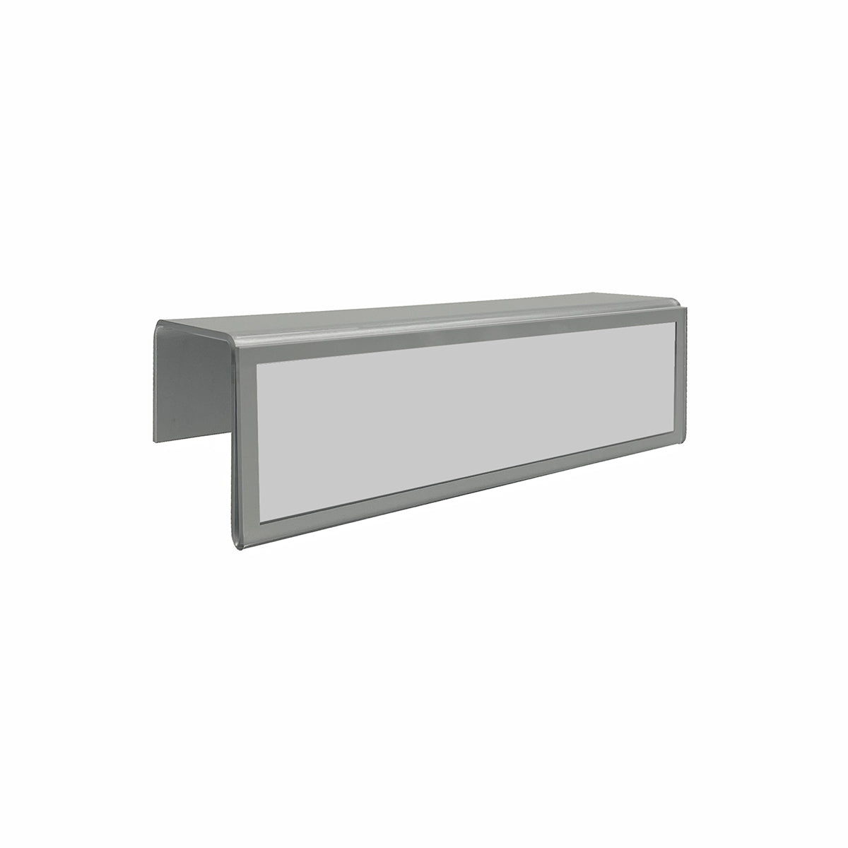 Bordered acrylic cubicle nameplate holder single-sided silver border office sign for partition reflective