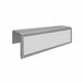 Bordered acrylic cubicle nameplate holder single-sided silver border office sign for partition wall reflective finish