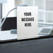 Elevated Tiered Cubicle Sign Frame - 4 inch x 6 inch - 2" Cubicle finish