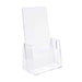 Tri-fold literature holder single-pocket