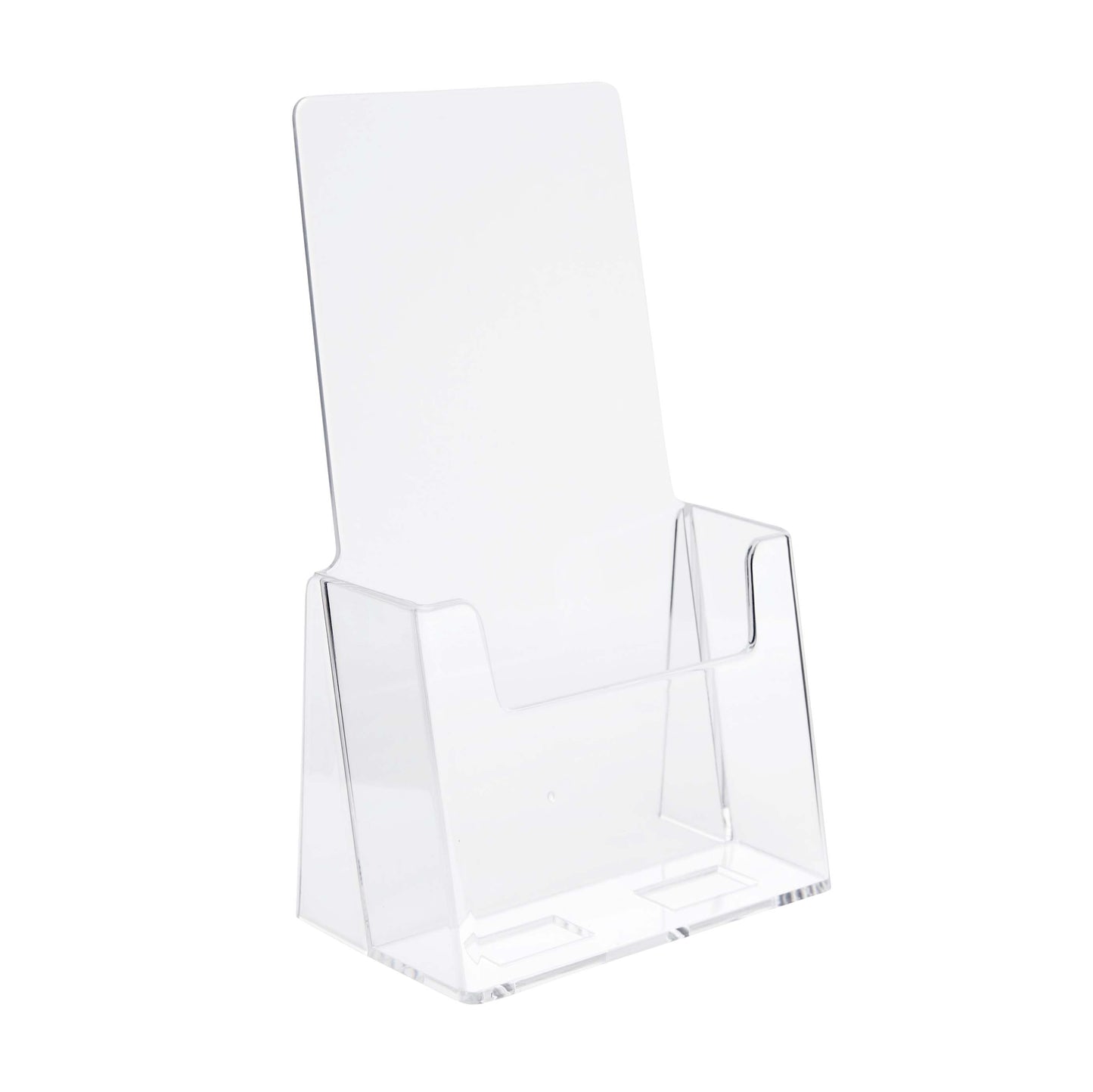 Clear Brochure Holders - Single-Pocket Countertop - 4-1/8" x 7-1/4"