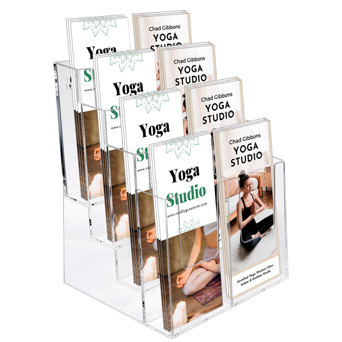Eight pocket brochure holder