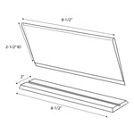 Executive Name Plate Holder spec drawing