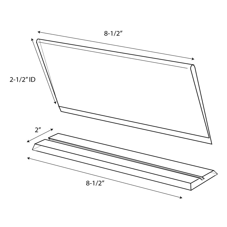 Executive Name Plate Holder spec drawing