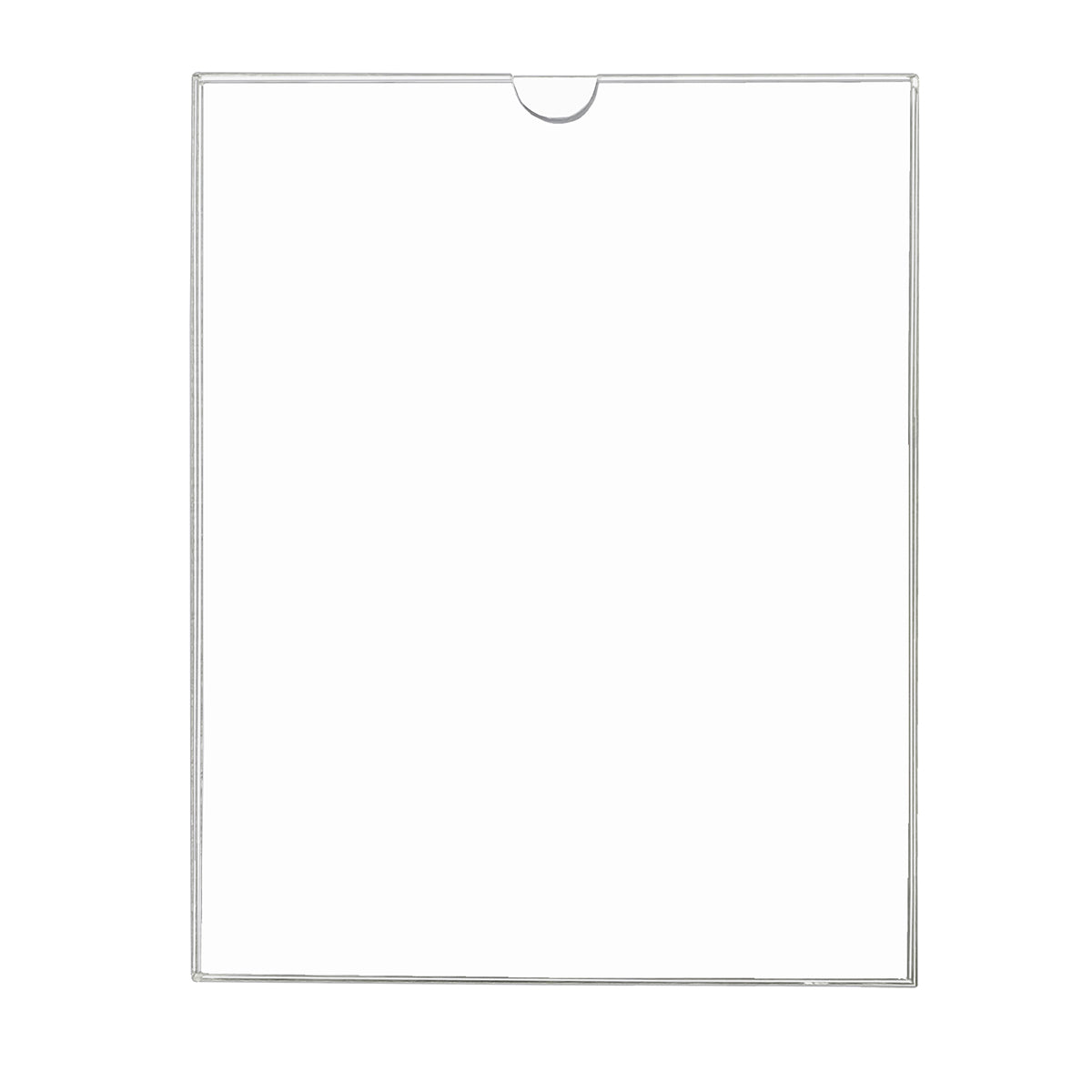 Deluxe Acrylic Wall Frame w/Thumb Notch - 8-1/2" x 11"