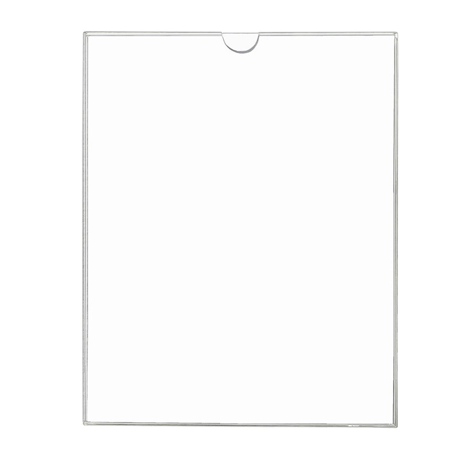 Deluxe Acrylic Wall Frame w/Thumb Notch - 8-1/2" x 11"