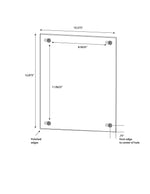 Acrylic Standoff Wall Frame Black/Clear