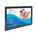 Acrylic Wall Frame w/ Black Border - 11" x 8-1/2"