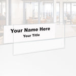 Top-View Nameplate Holder for Thin Partition/Divider