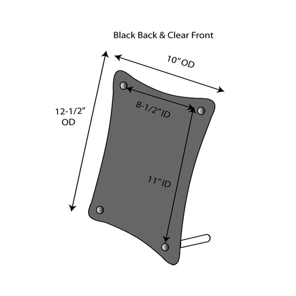 Curved Picture Frame with black background  specs