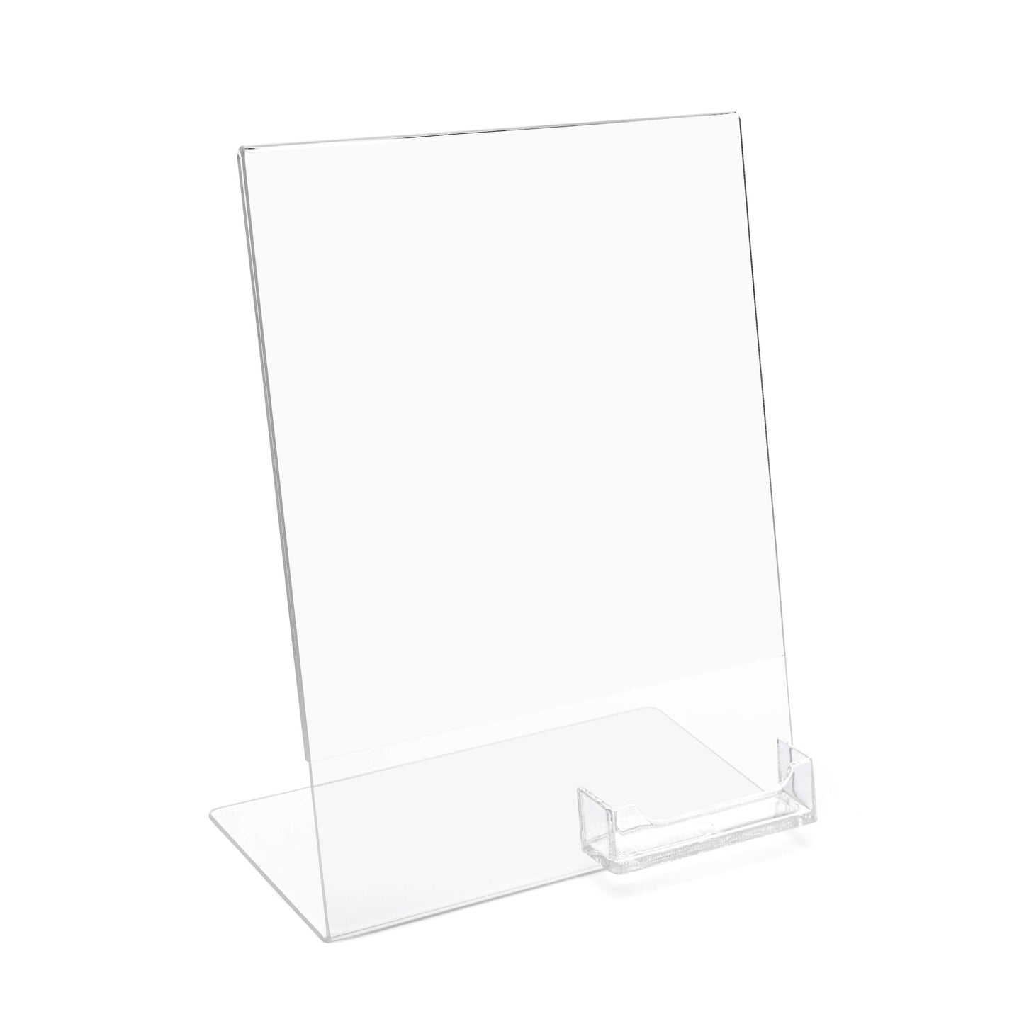 Acrylic Sign Holder with Card Pocket Large