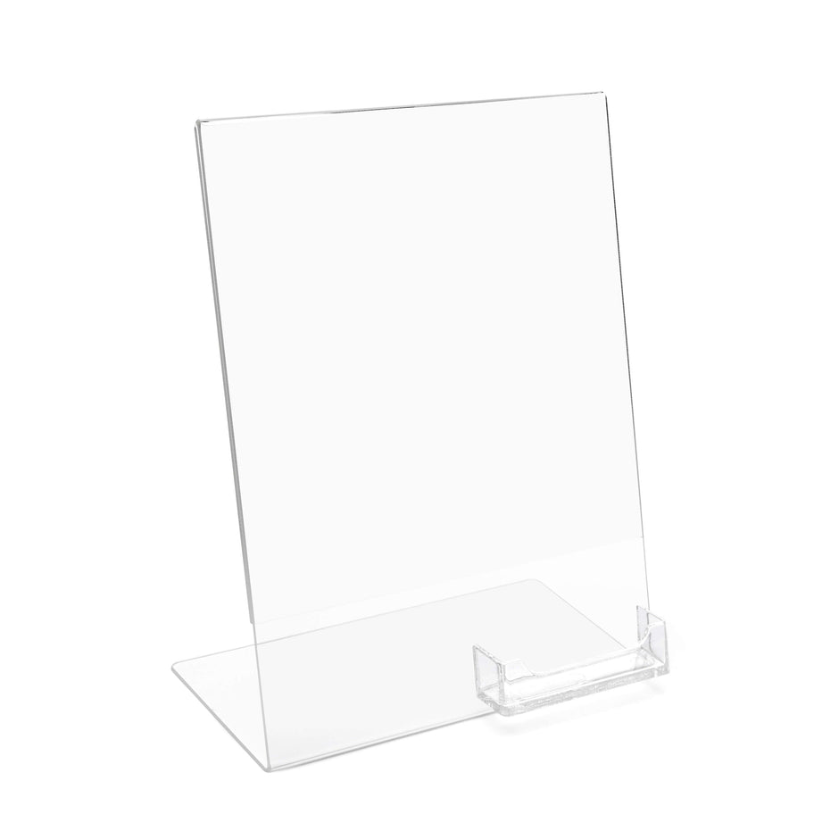 Acrylic Sign Holder with Card Pocket Large