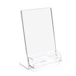 Acrylic Sign Holder with Card Pocket