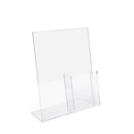 Acrylic Sign Holder with Brochure Pocket