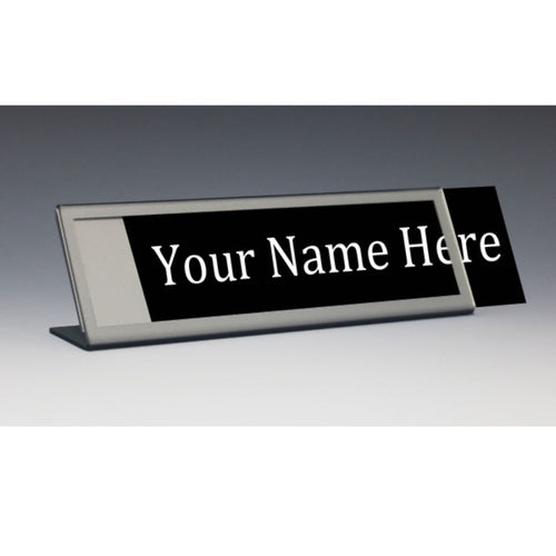 Office Desk Nameplate Holders w/ Border