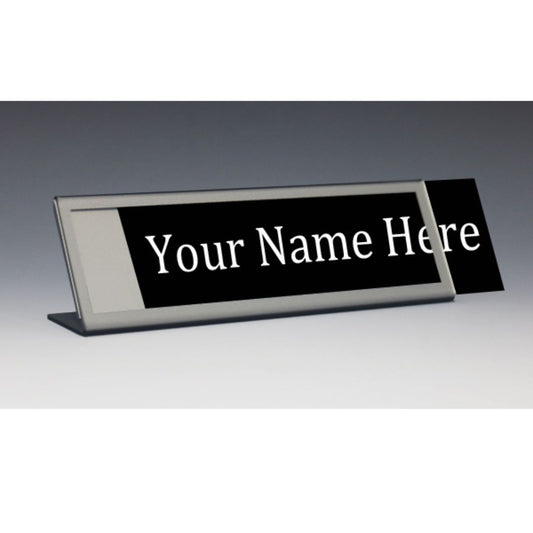 Office Desk Nameplate Holders w/ Border