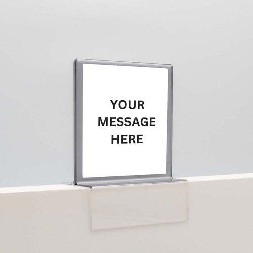 Elevated Cubicle Sign Frame with Colored Border